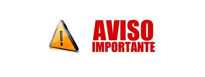 AVISO IMPORTANTE COVID19